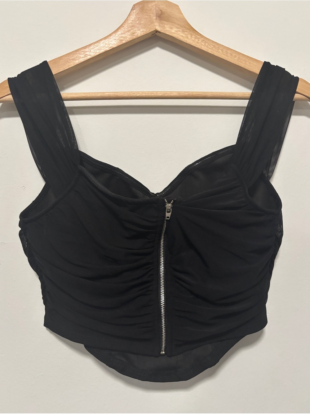 SHEIN black bodycon corsette zipper closure Size L